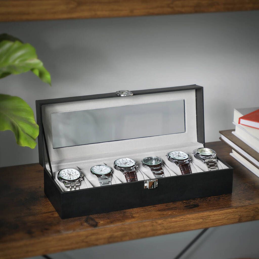 6 slots watch boxes organizer