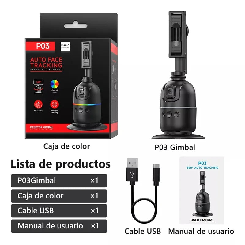 P03- 360 Auto Face Tracking Tripod