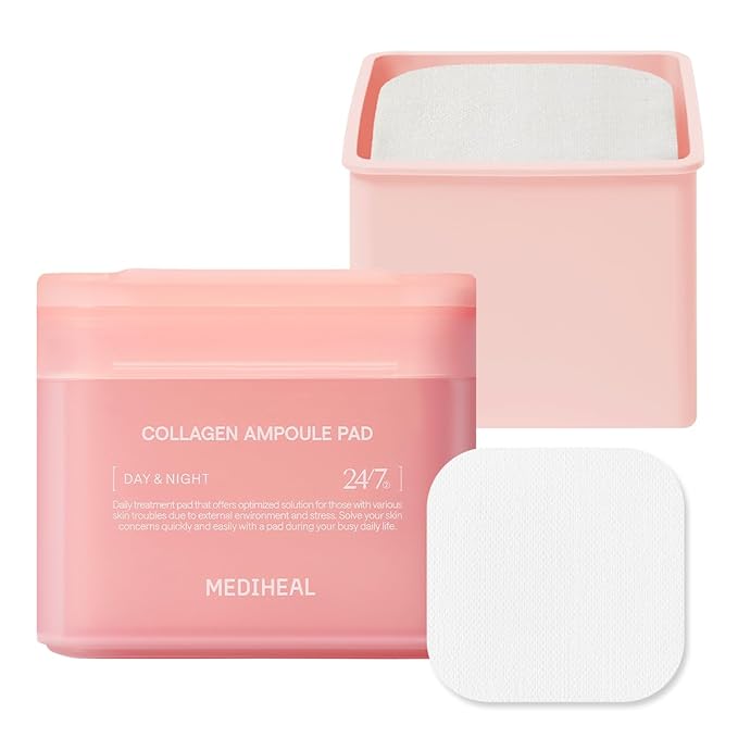 MEDIHEAL Toner Pads - Collagen Glow, Twice the Care