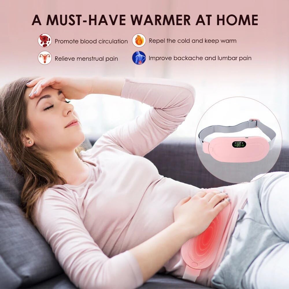 aGIOGIO - Rechargeable Heating Pad – Period Pain & Cramps Relief - Pink