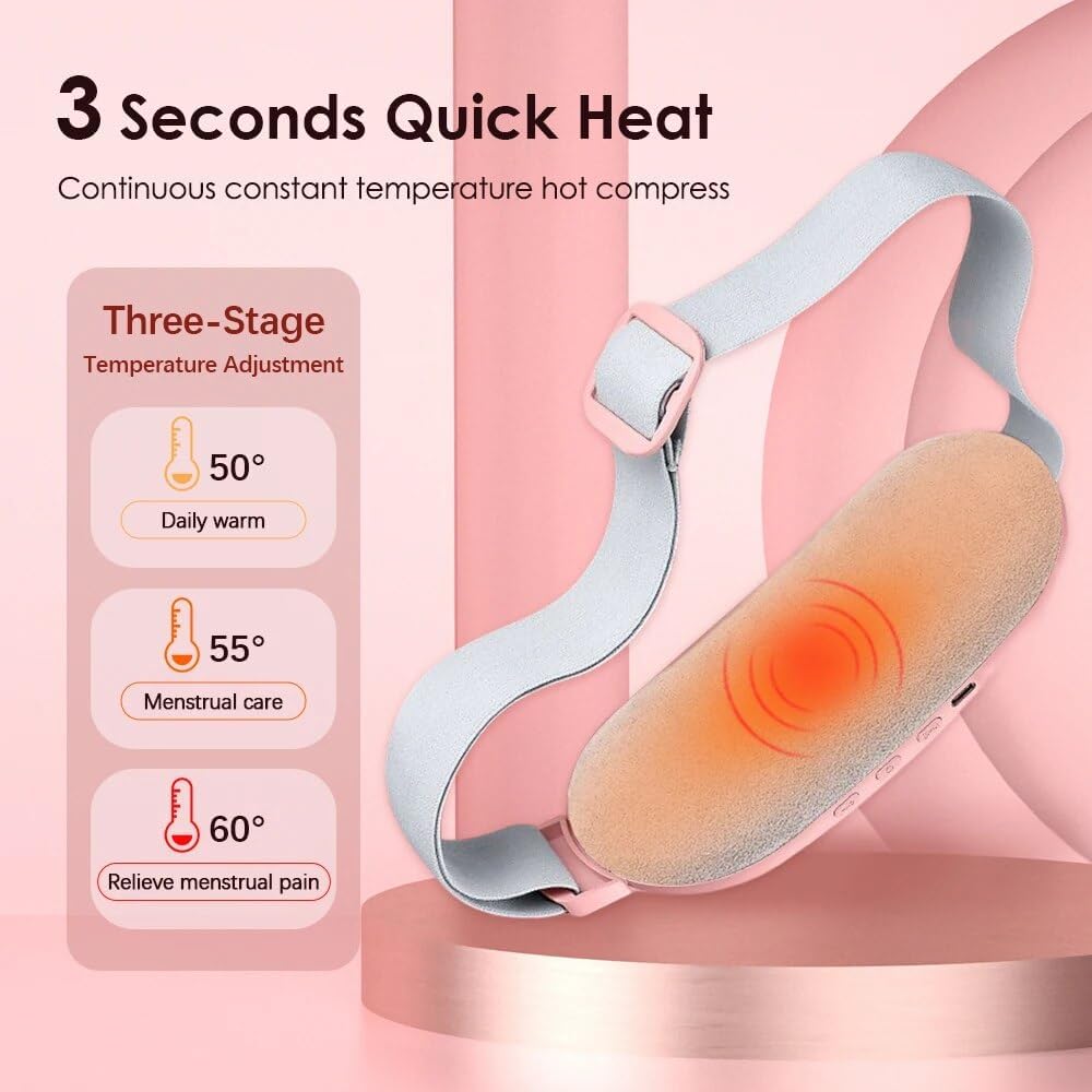 aGIOGIO - Rechargeable Heating Pad – Period Pain & Cramps Relief - Pink