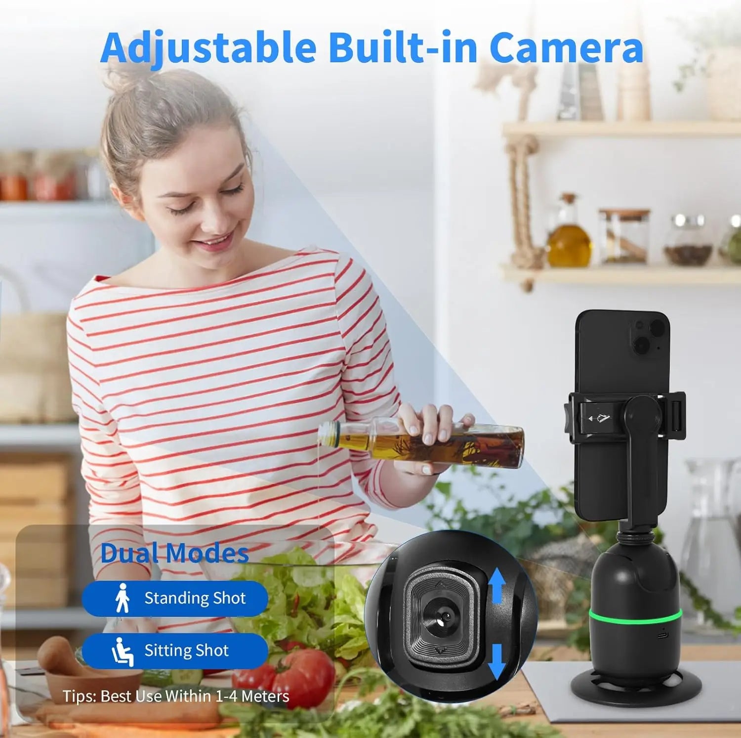 P03- 360 Auto Face Tracking Tripod