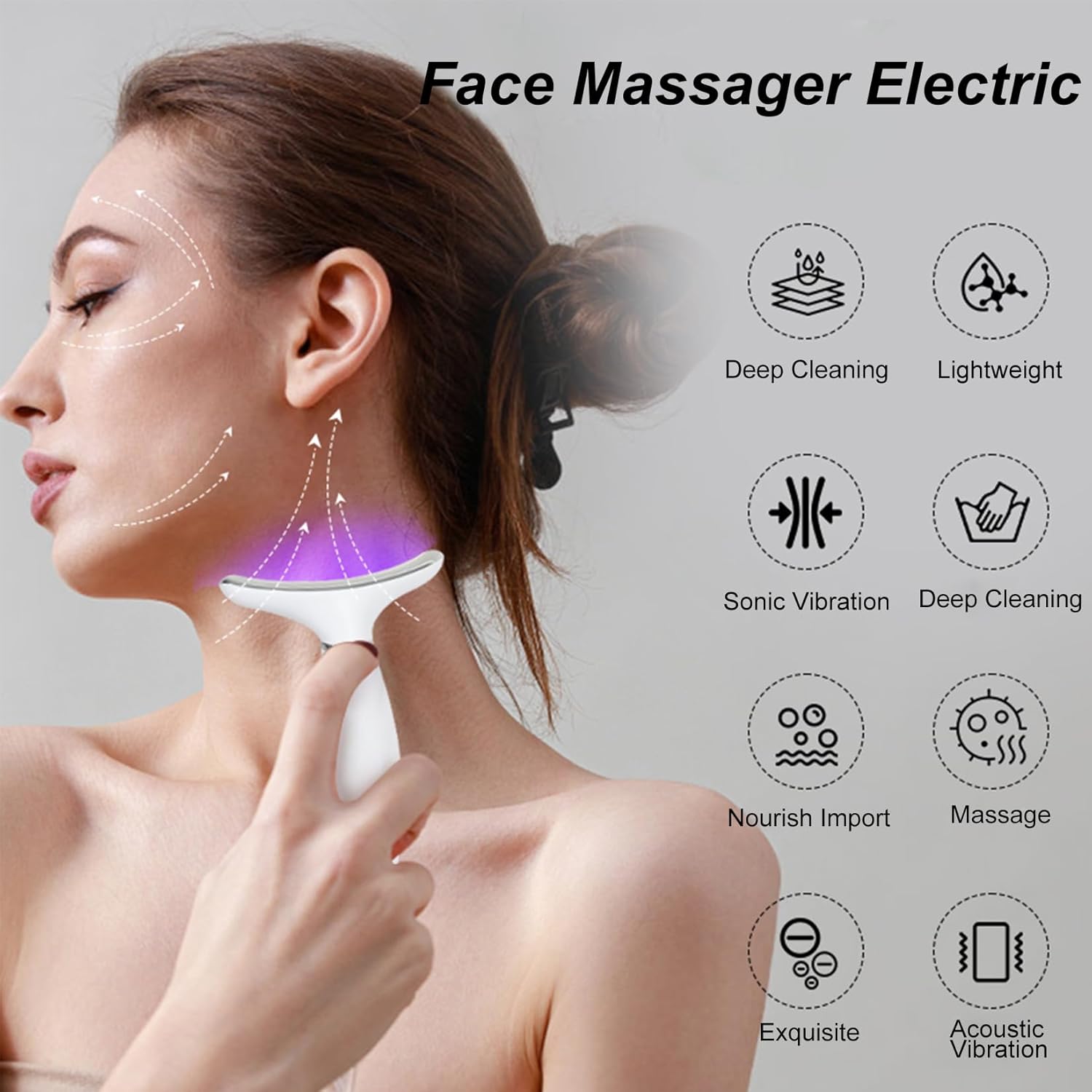 7-Color LED Facial & Neck Therapy Device – Anti-Aging & Firming Tool