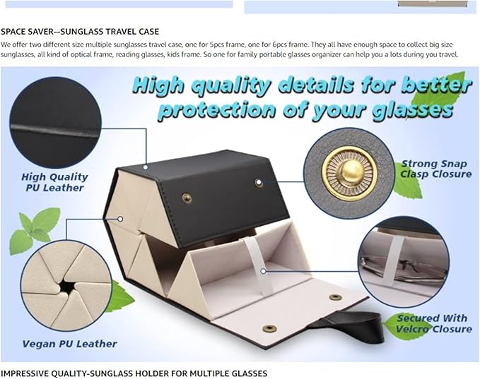 Lux Foldable Spectacle Repository – Black Edition