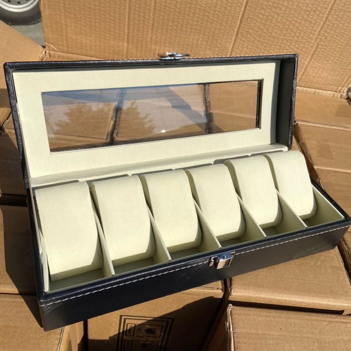 6 slots watch boxes organizer